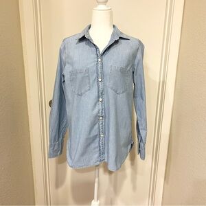 J.CREW classic Denim Shirt Collared Long Sleeve Size S Women's excellent